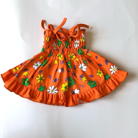 Baby Orange Floral Swimming Suit 9-12M - Picture 3 of 9